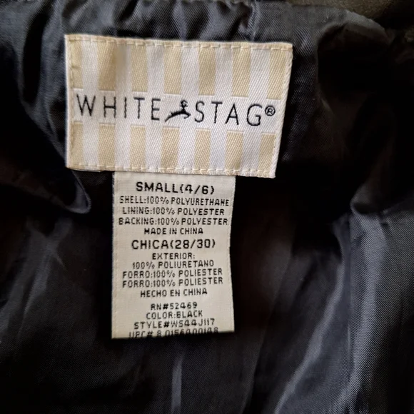 Women's Black Pleather Jacket - Picture 3 of 4